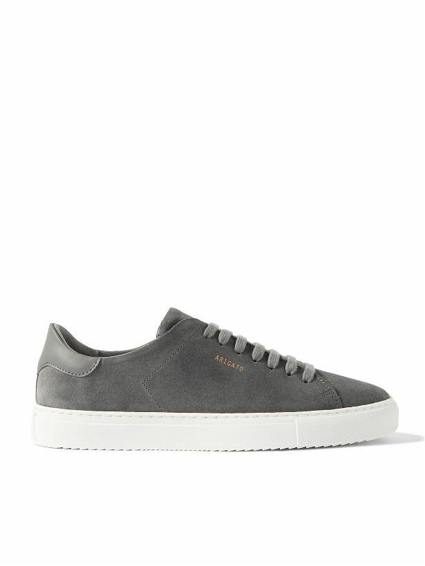 Photo: Axel Arigato - Clean 90 Leather-Trimmed Suede Sneakers - Gray