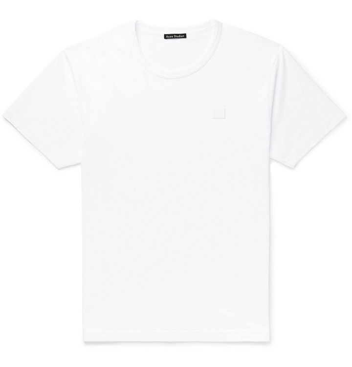 Photo: Acne Studios - Nash Appliquéd Cotton-Jersey T-Shirt - Men - White