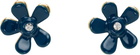 Marni Blue & Gold Flower Pop Earrings