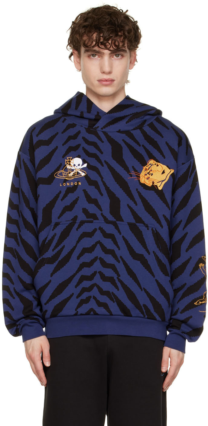 Vivienne Westwood Blue & Black Tiger Hoodie Vivienne Westwood