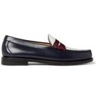 G.H. Bass & Co. - Weejuns Heritage Larson Colour-Block Leather Penny Loafers - Blue