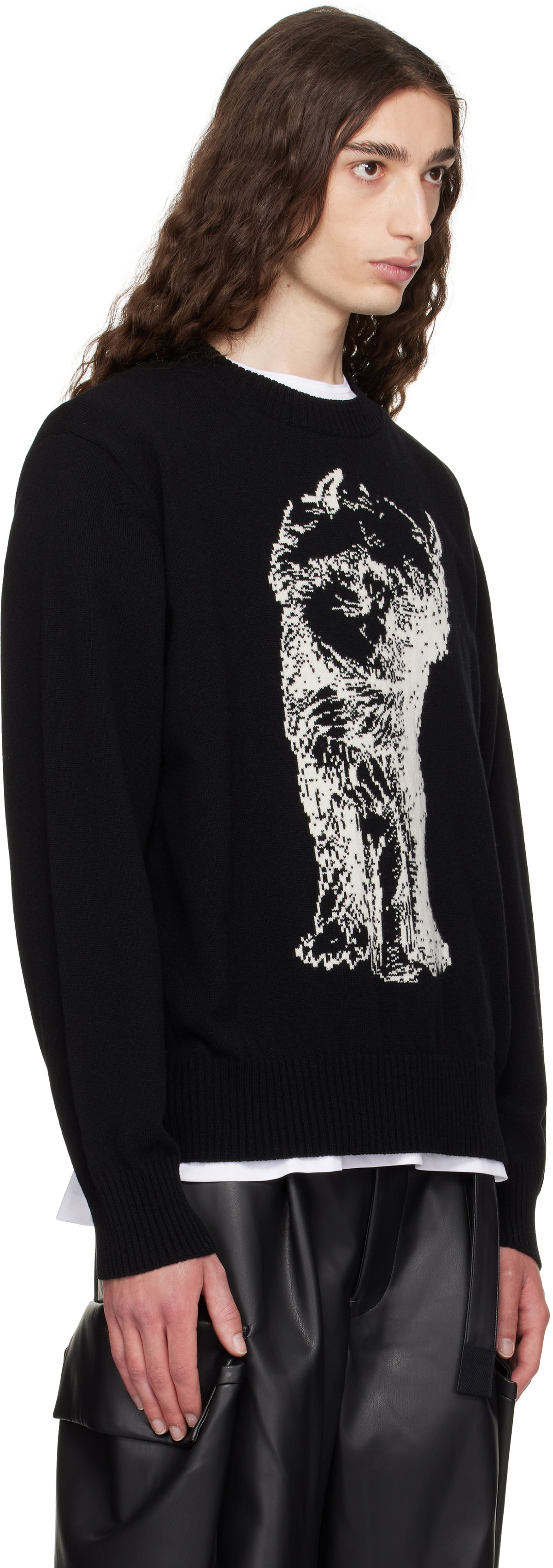 sacai Black 'Where The Wild Things Are' Wool Sweater Sacai