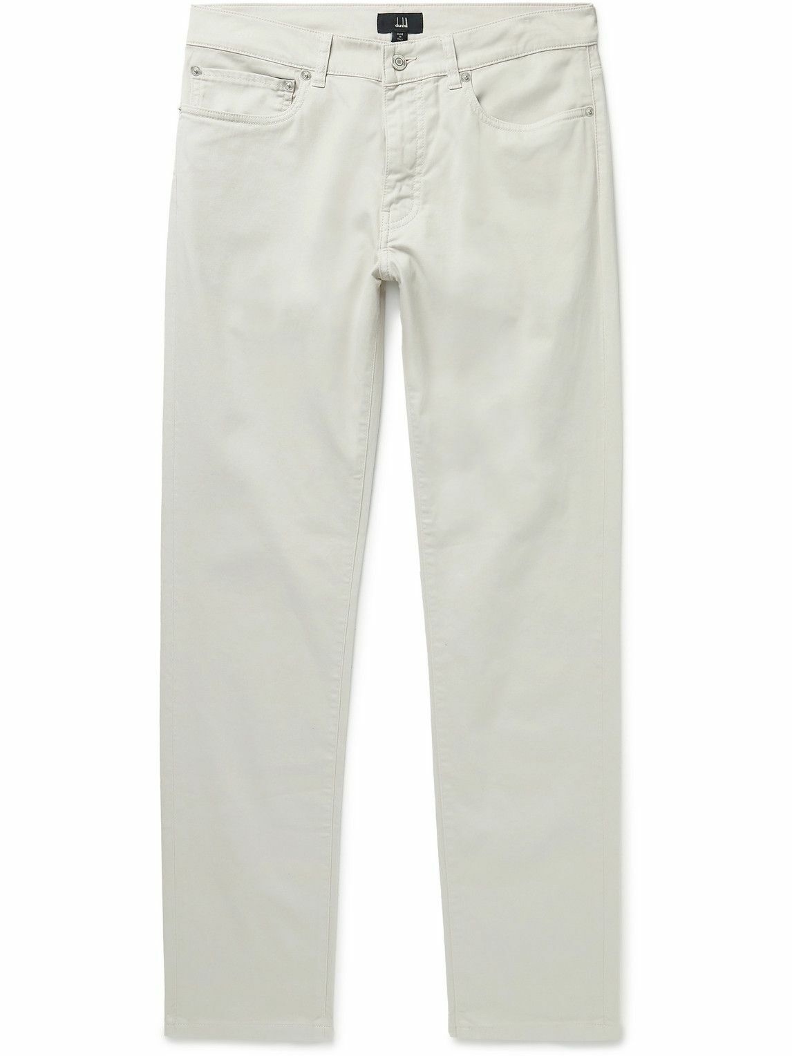 Dunhill - Straight-Leg Cotton-Blend Twill Trousers - Gray Dunhill