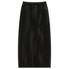 Auralee Women's Elastic Sheer Nylon Skirt in Black