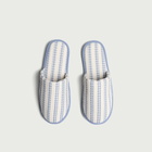 HAY Waffle Slippers in Stripe Dusty Blue
