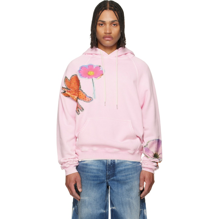Photo: COÛT DE LA LIBERTÉ Pink Altamont CDLL French Terry L-S Raglan Hoodie
