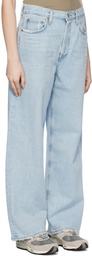 AGOLDE Blue Low Slung Baggy Jeans