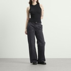 mfpen Women's Womens Double Knee Jeans in Dark Grey Canvas