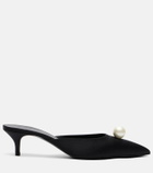 Magda Butrym Faux pearl satin mules