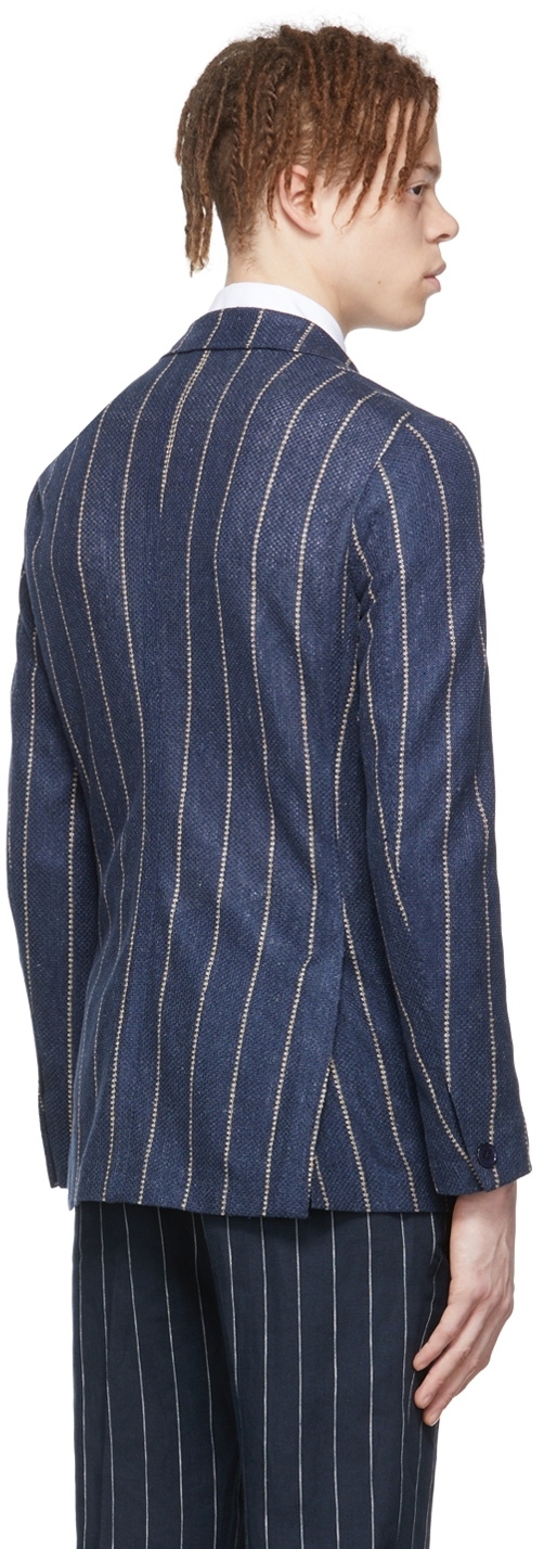 Ring Jacket Navy Stripe Blazer