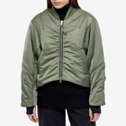 Shoreditch Ski Club Women's Sofie Bomber Jacket in Steel Green
