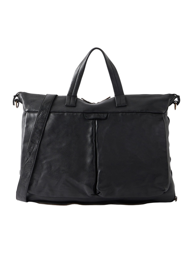 Photo: Officine Creative - Helmet/046 Full-Grain Leather Briefcase - Black