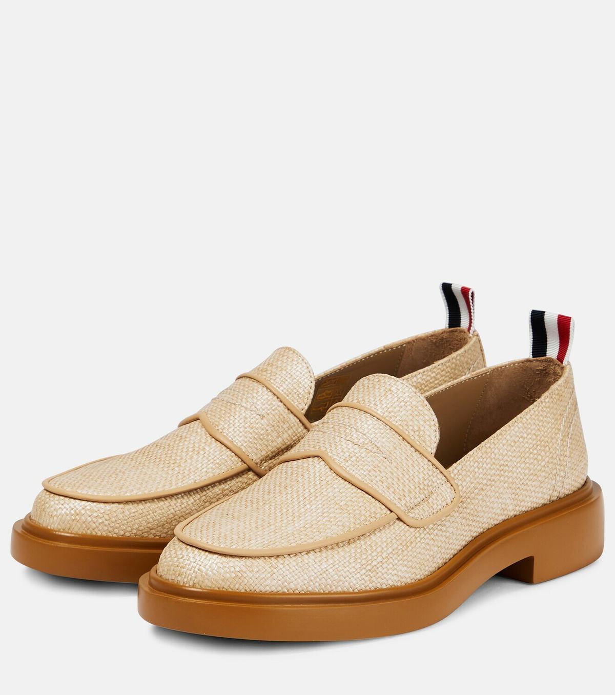 Thom Browne - Raffia loafers