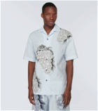 JW Anderson Striped printed cotton poplin shirt