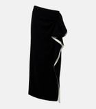 Proenza Schouler Cella ruffled crêpe maxi skirt