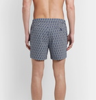 Odyssee - Eluard Slim-Fit Short-Length Printed Swim Shorts - Blue