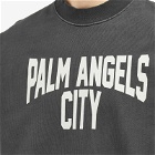 Palm Angels Men's PA City Crew Sweat in Washed Black