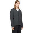 MM6 Maison Margiela Gray Wool V-neck Cardigan