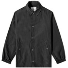 Snow Peak Men's Light Mountain Cloth Coach Jacket in Black