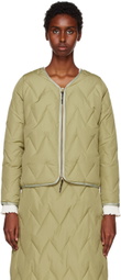 OTTI Khaki V-Neck Down Jacket