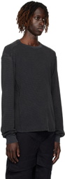 Entire Studios Black Thermal Long Sleeve T-Shirt