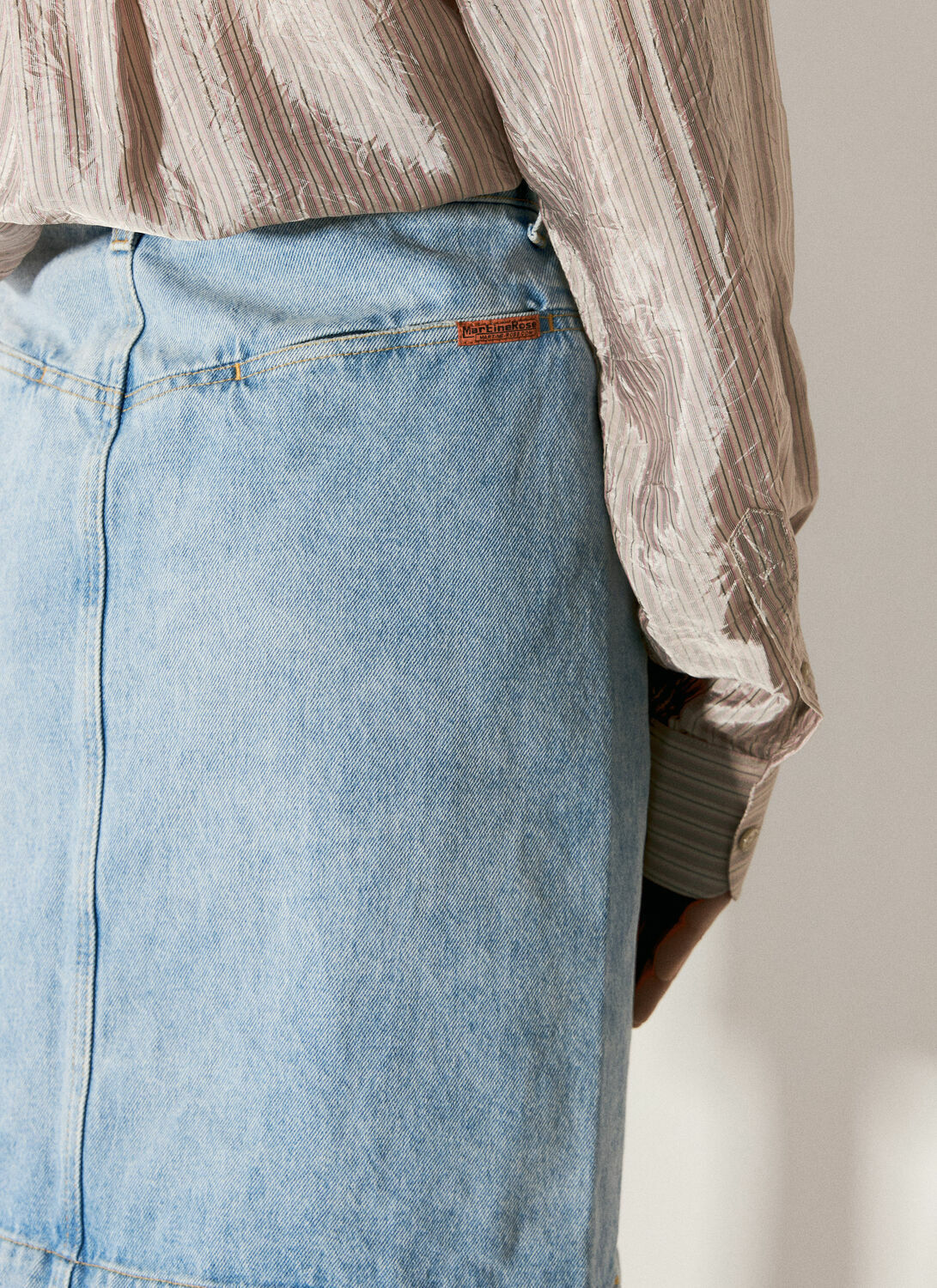 Martine Rose Narrow Front Mini Skirt