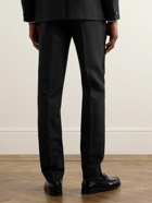 Versace - Slim-Fit Silk-Trimmed Wool and Mohair-Blend Tuxedo Trousers - Black