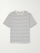 Mr P. - Striped Cotton Terry T-shirt - Blue