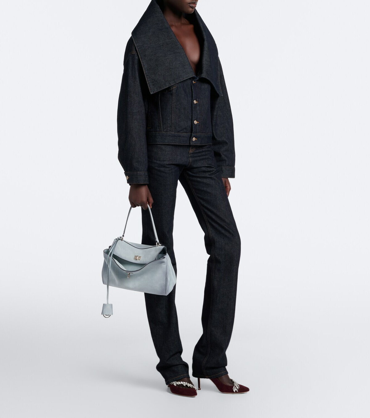 Balenciaga Rodeo Medium suede shoulder bag