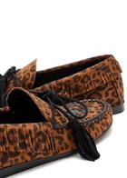 Isabel Marant étoile Fitza Fringed Leopard Suede Loafers