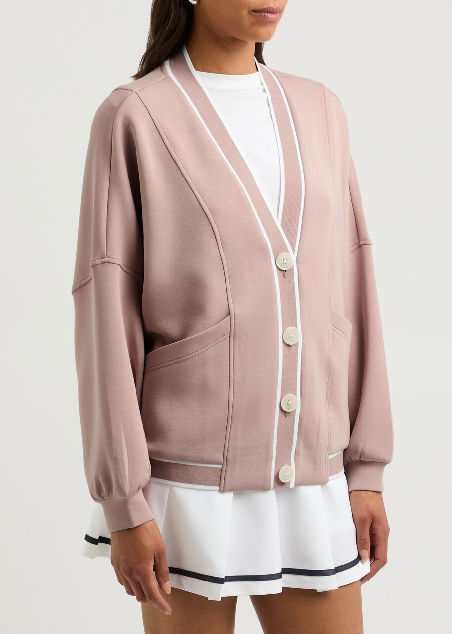Varley Decker Off-Court Stretch-jersey Cardigan Mauve Varley