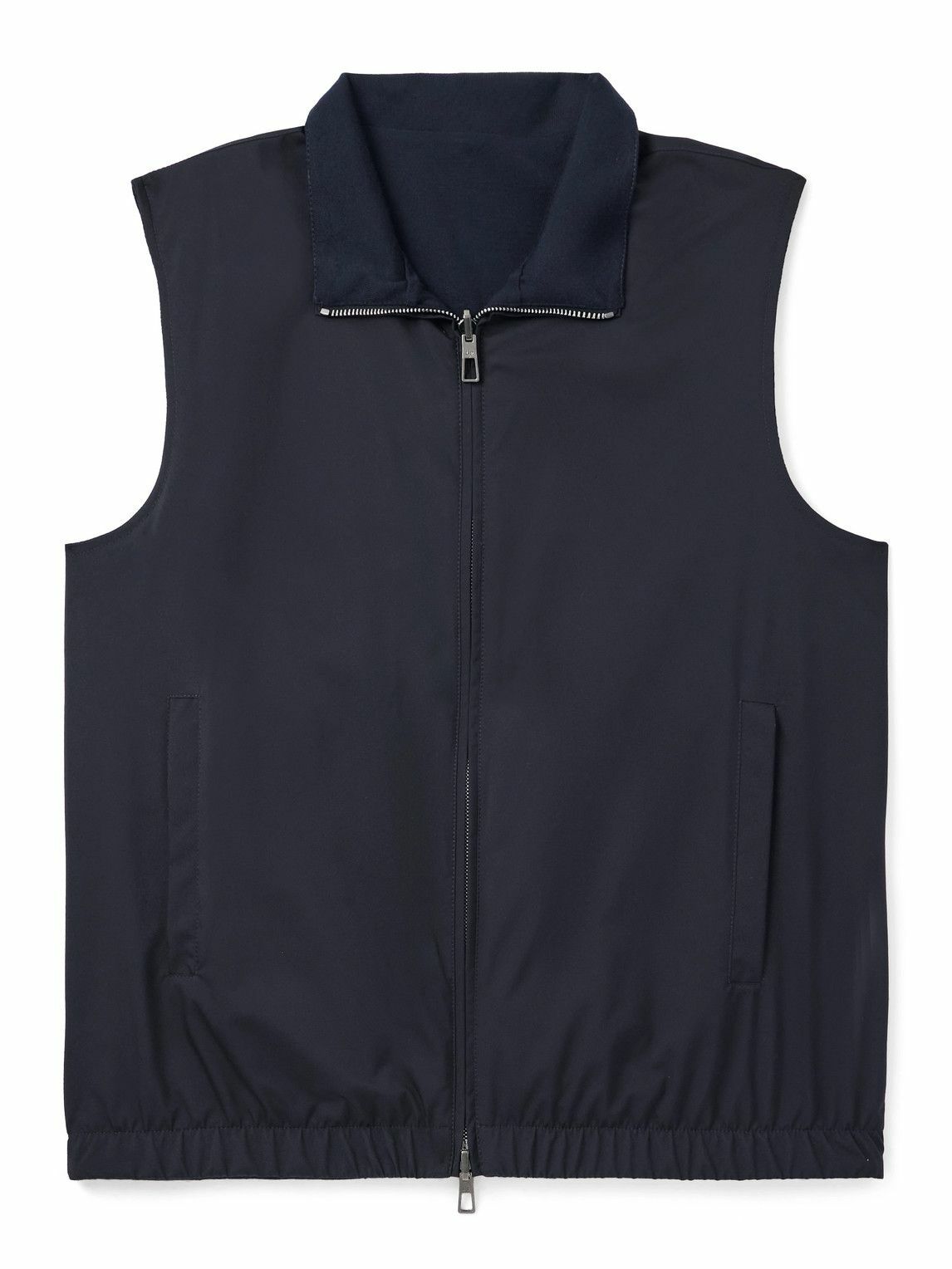 Loro Piana - Slim-Fit Reversible Storm System® WindWish™ Twill and Wool Gilet - Blue