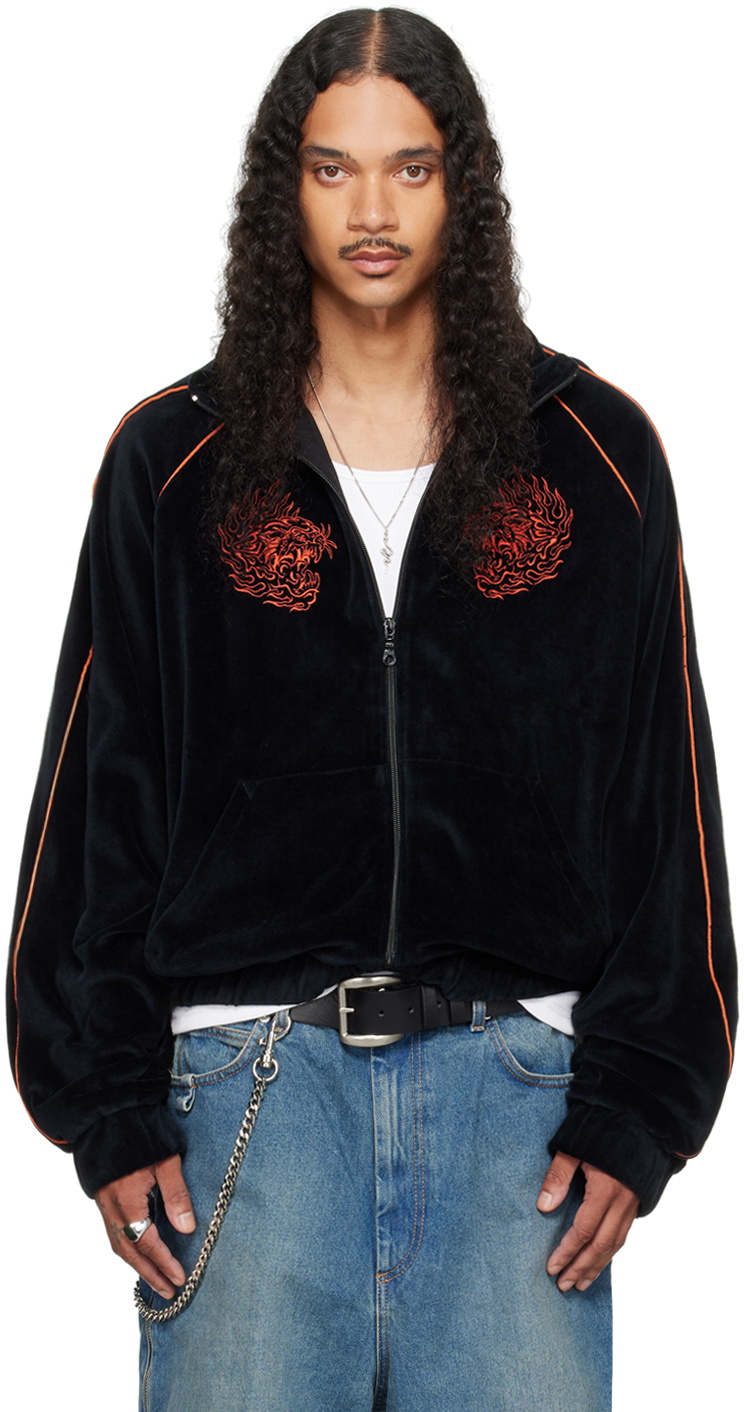 LU'U DAN Black Supa Sleaze Track Jacket LU'U DAN