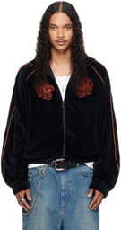 LU'U DAN Black Supa Sleaze Track Jacket