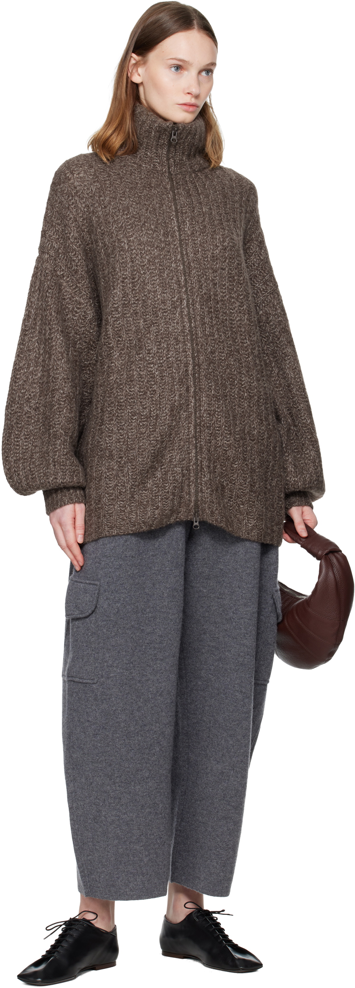 LISA YANG Brown Marly Cardigan Jacket