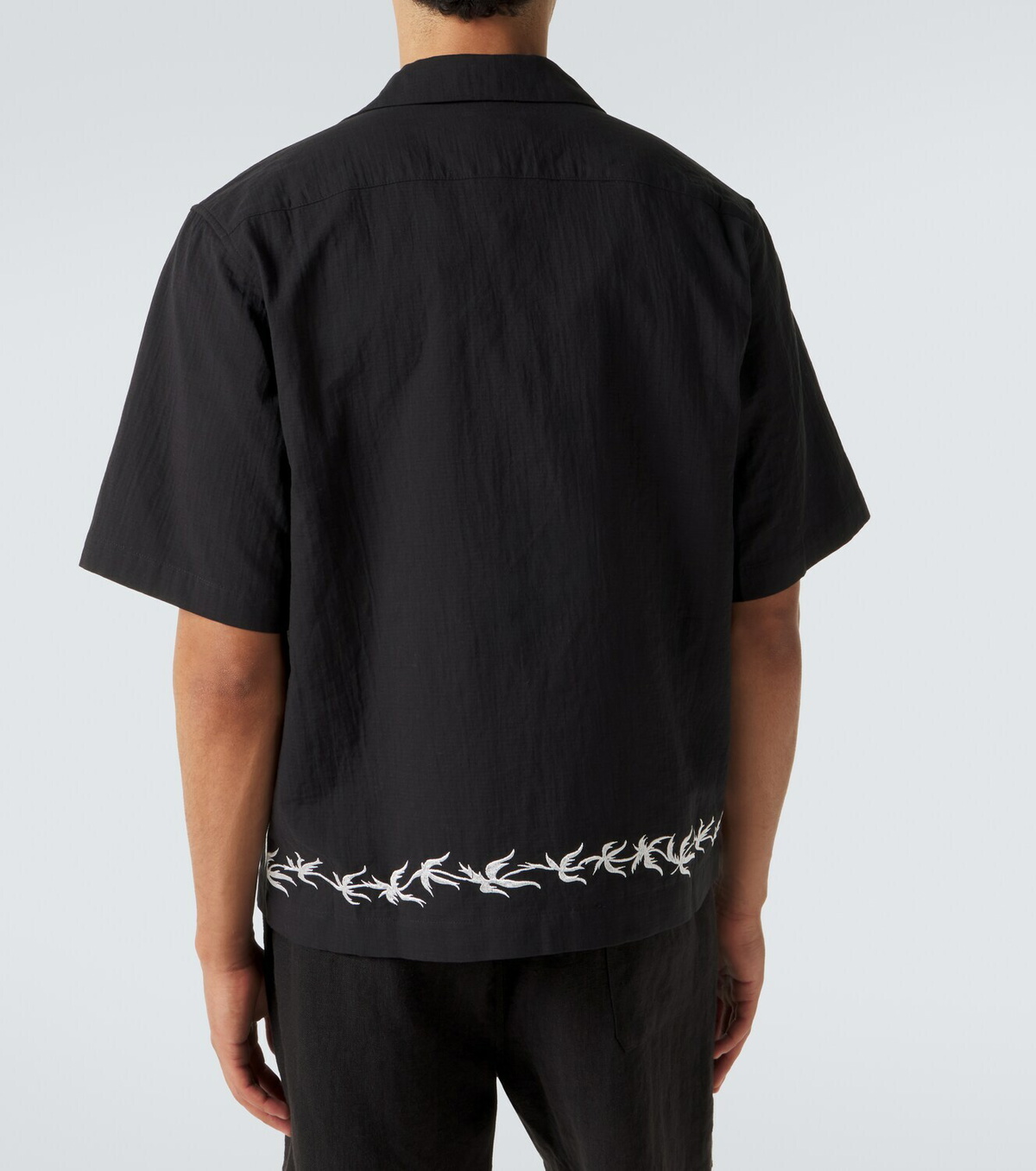 Commas Embroidered bowling shirt