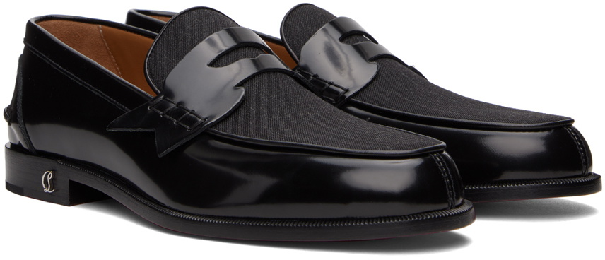 Christian Louboutin Black No Penny Loafers Christian Louboutin display picture 2