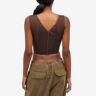 KNWLS Women's Grace Corset Top in Brown