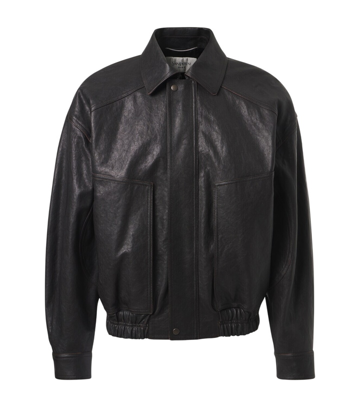 Photo: Saint Laurent Leather blouson jacket