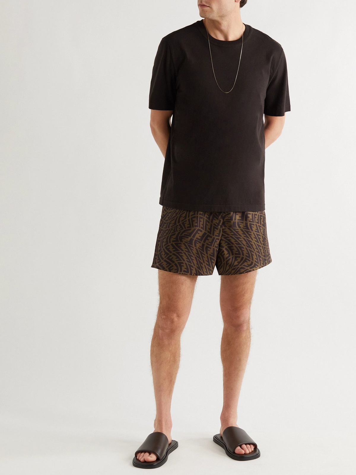 パンツ Fendi Tailored Brown Bermuda Shorts Shorts Fabric Brown | Fendi