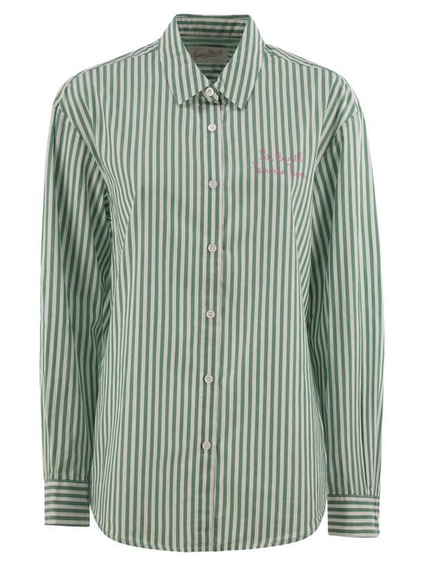 Photo: MC2 Saint Barth Brigitte - Shirt With Striped Pattern And Hello Kitty