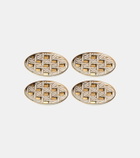 Jonathan Adler Basketweave set of 4 coasters