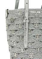 Rabanne Embellished Lurex Raffia Tote - Silver - One Size