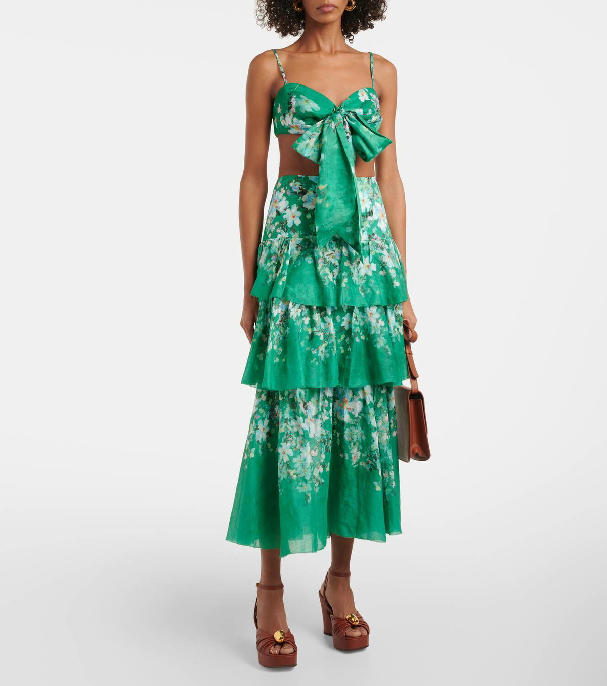 【Zimmermann】Everley tiered ramie midi skirt Zimmermann Everley tiered ramie midi skirt Zimmermann