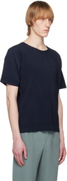 Homme Plissé Issey Miyake Navy Basics T-Shirt