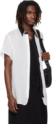 YOHJI YAMAMOTO White Double Collar B Shirt