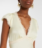 Faithfull Gala shirred midi dress