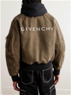 Givenchy - Reversible Logo-Print Denim and Shell Bomber Jacket - Black