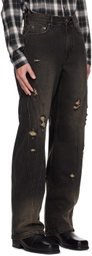 lesugiatelier Black Damaged Jeans