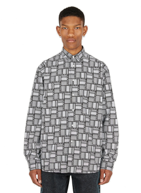 Photo: Monogram Barcode Shirt in Grey